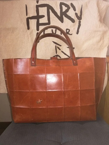 Henry cuir tote bag brown - cuir,
