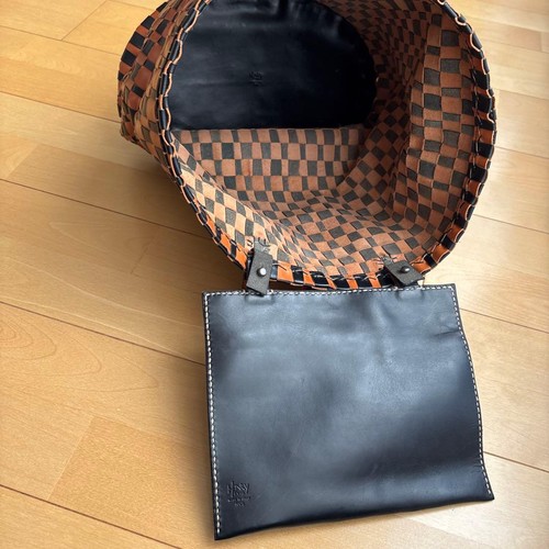 Henry cuir woven basket tote - cuir,