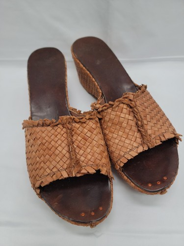Henry cuir brown woven leather - brown,