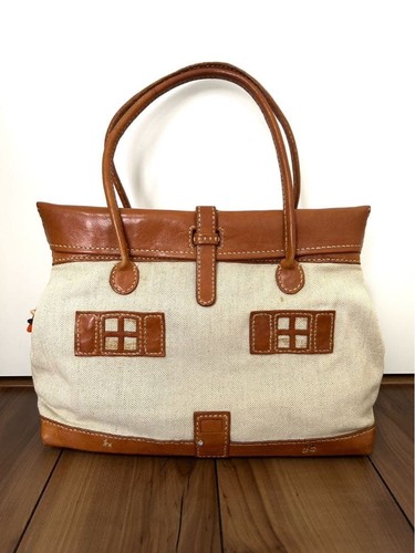 Henry cuir house bag canvas - house,